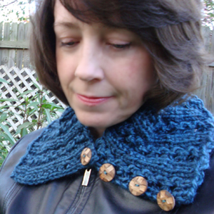 lace rib knit neckwarmer