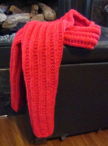 scrunchy rib knit scarf pattern