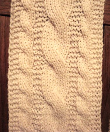 Cable Knit Scarf Pattern